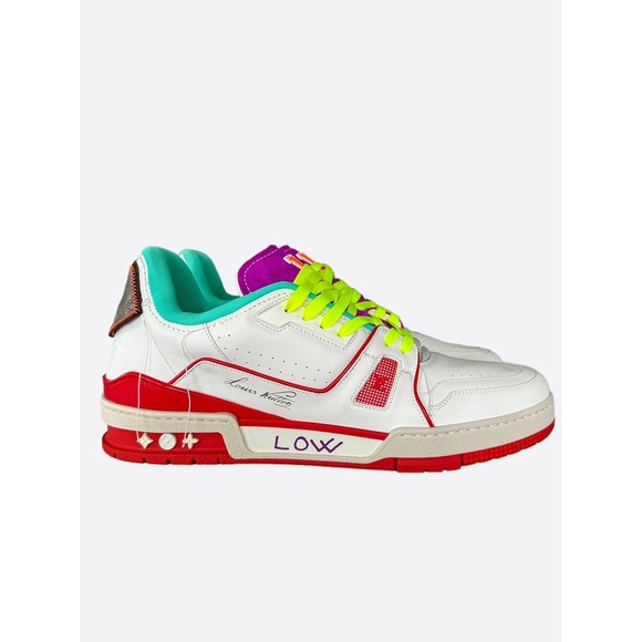 Louis Vuitton White & Red Paris Exclusive Trainer - Picture 1 of 7